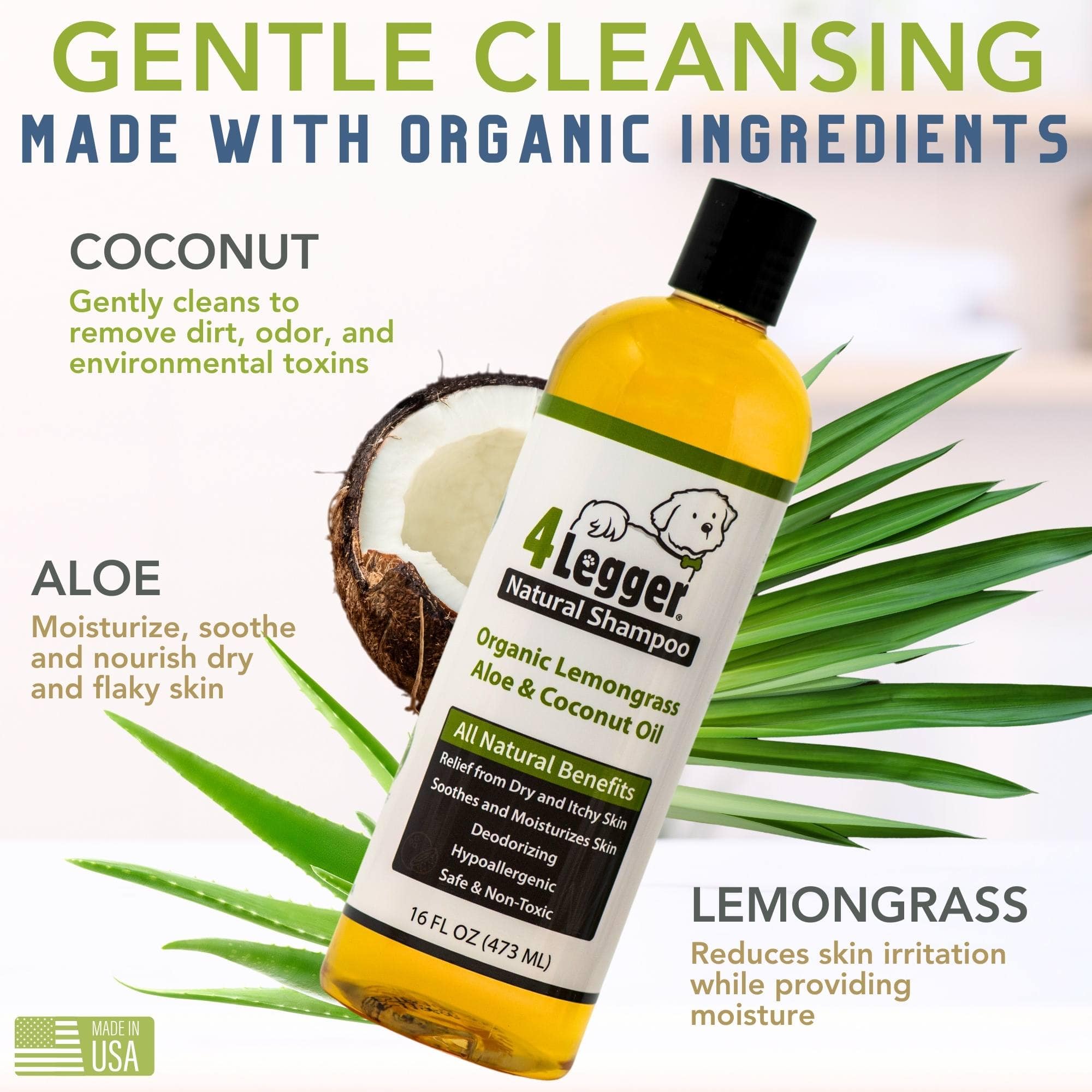 Lemongrass and Aloe Hypoallergenic Dog Shampoo