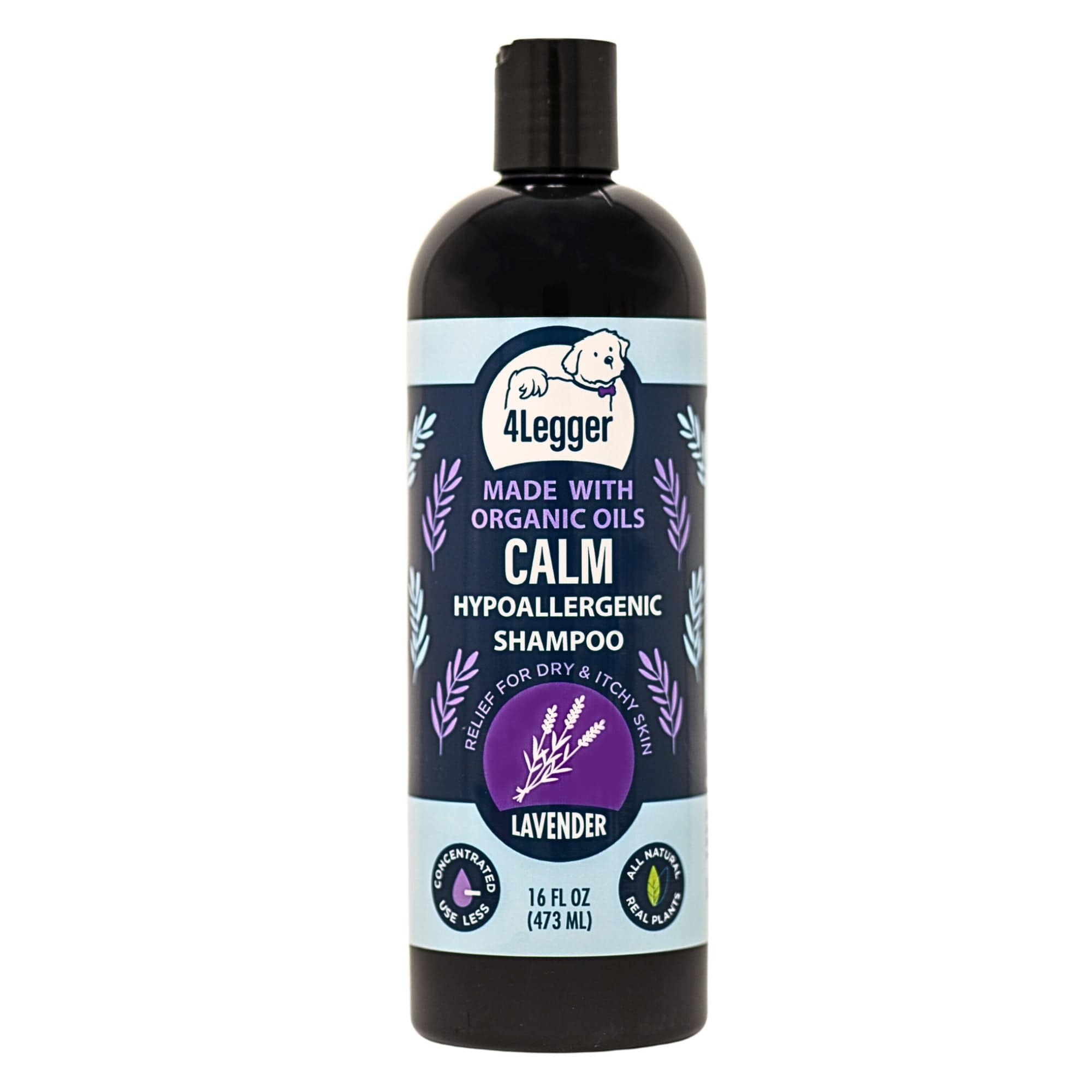 Calm Organic Lavender Dog Shampoo with Calendula and St. John s Wort