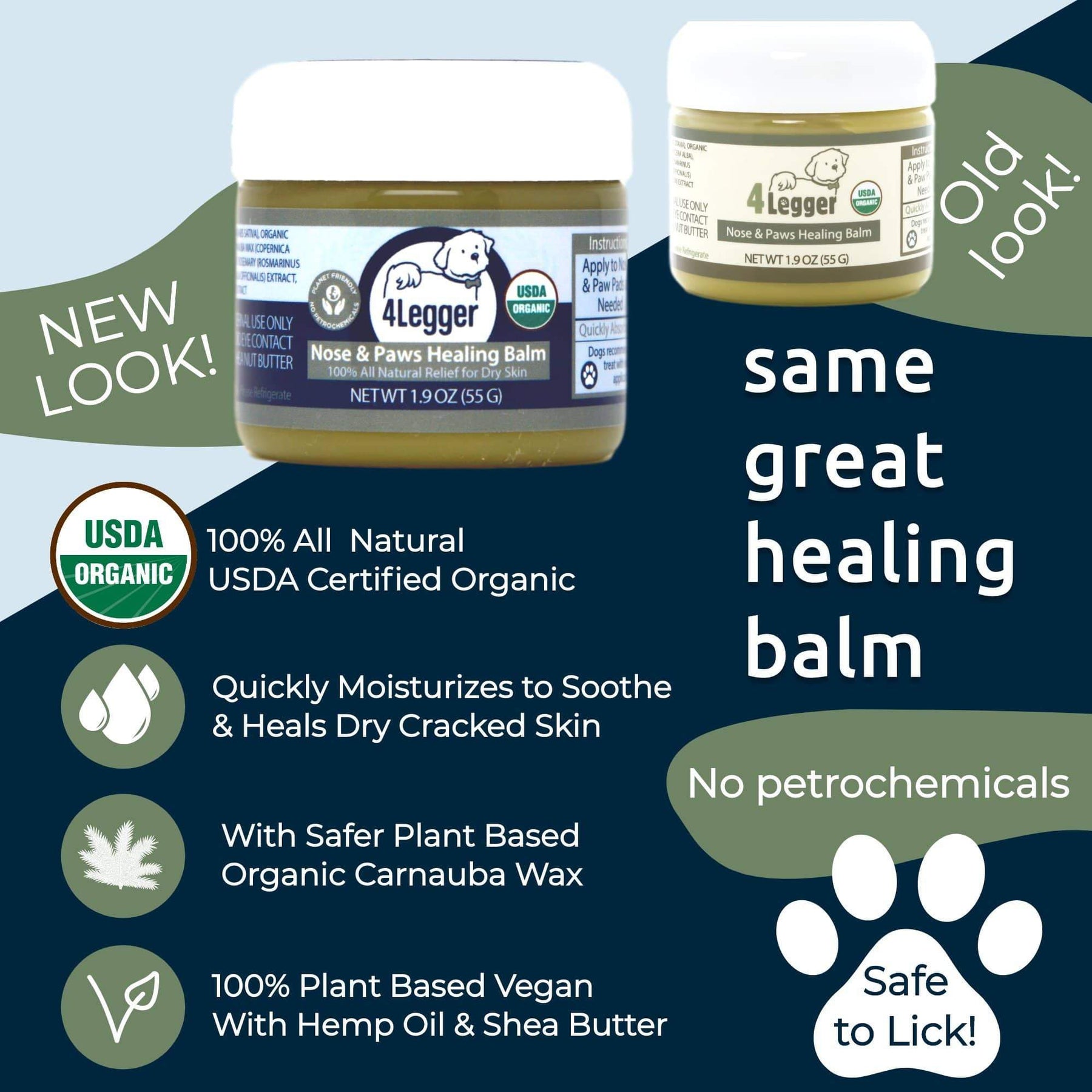 4-Legger Organic Paw Balm for Dry Skin and Nose